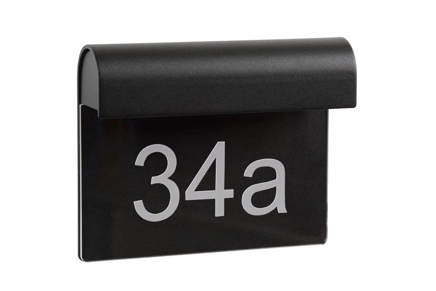 Lucide THESI LED - Lámpara de pared Dentro/Fuera - LED - 1x8W 3000K - IP54 - Negro - apagado